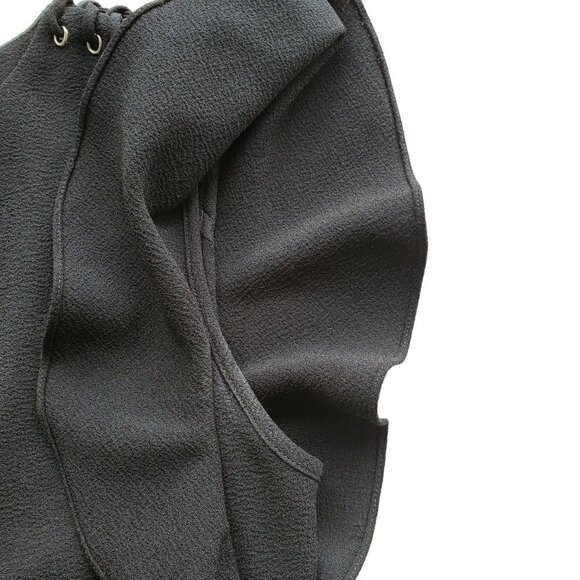 Laundry by Shelli Segal Flutter Sleeve Little Black Dress Whimsigoth Size 2 - Picture 5 of 16